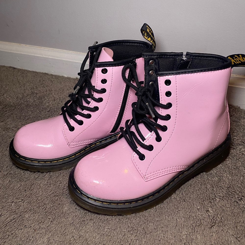 Dr. Martens 1460 8-Eye Patent Boot - Little Kid / Big Kid - Pale Pink